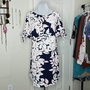 Eliza J  Floral Tie Sleeve Dress | 6